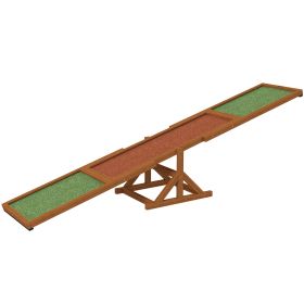 PawHut Wooden Dog Agility Seesaw for Training and Exercise, Weather Resistant, 83" L x 16" W x 14" H, Orange