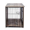Dog Crate Furniture , Medium Wooden Dog Crate with Double Doors, Dog Furniture, Indoor Dog Kennel, Medium