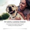 Yegbong Dog Dental Cleaning Powder Gentle Cleaning of Plaque and Stains, Freshening Breath Dental Powder